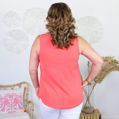 coral tank top blouse