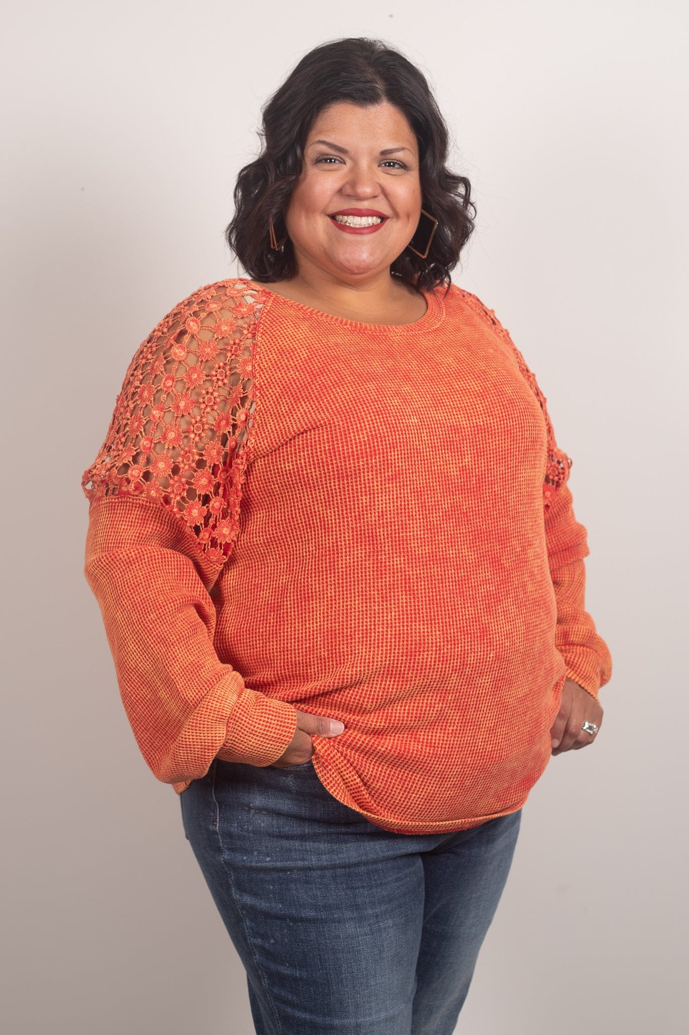 orange long sleeve