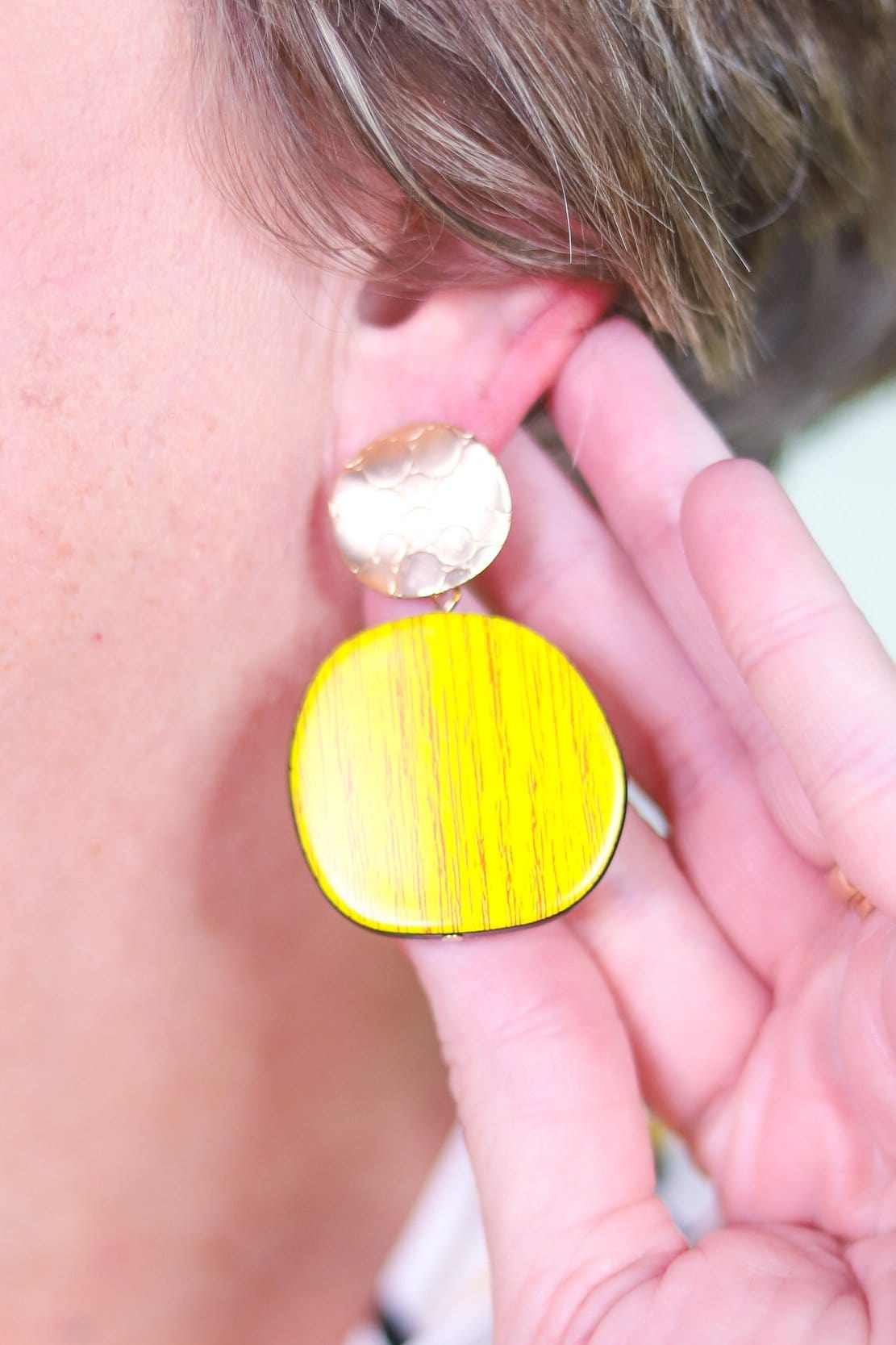 Wood & Metal Mix Earrings