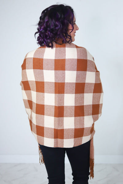 Luxury Plaid Shawl OS