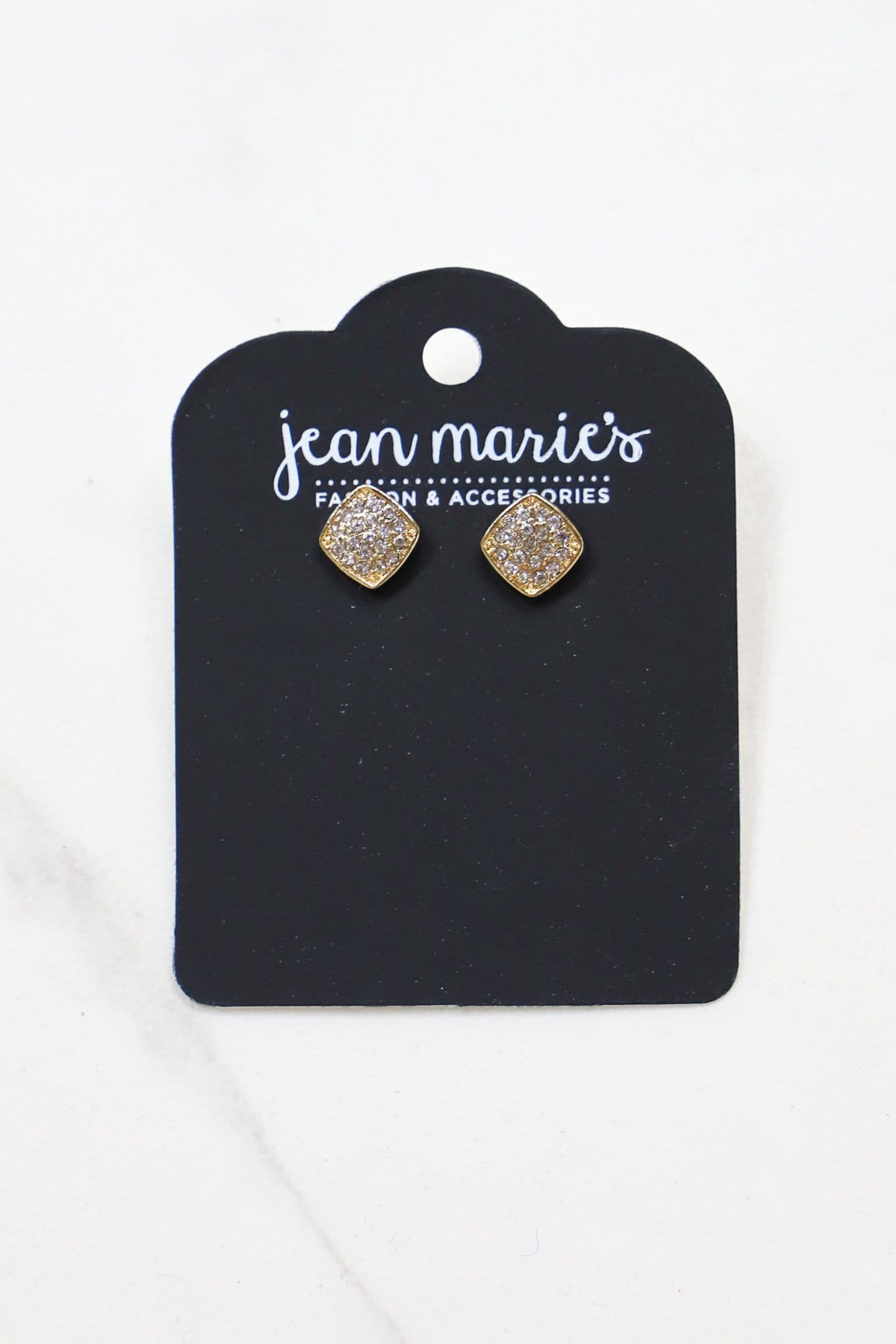 Square Diamond Stud Earring
