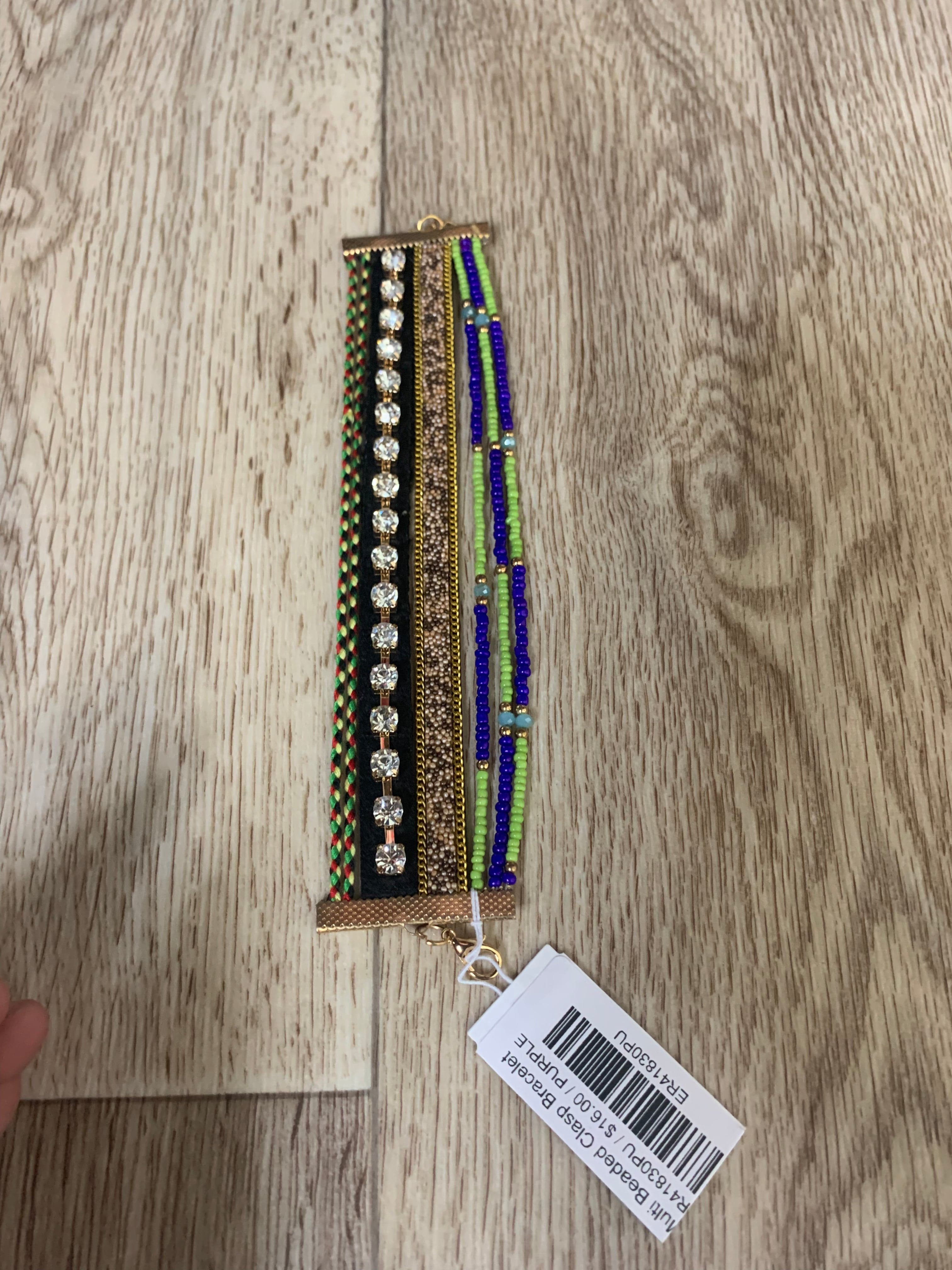 Multi Beaded Clasp Bracelet