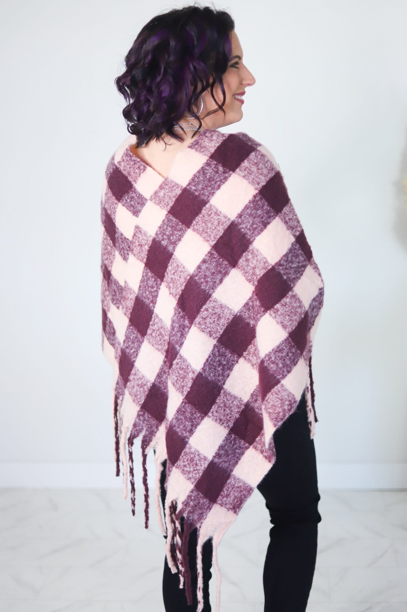 Buffalo Plaid Poncho