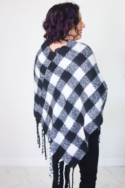 Buffalo Plaid Poncho