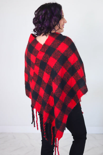 Buffalo Plaid Poncho