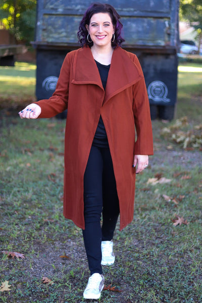 Brick Drape neck Trench Coat