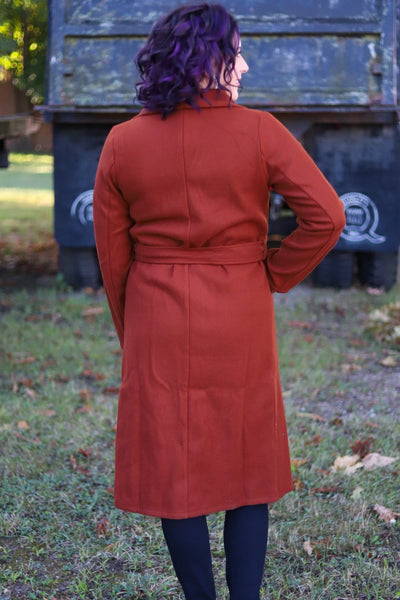 Brick Drape neck Trench Coat