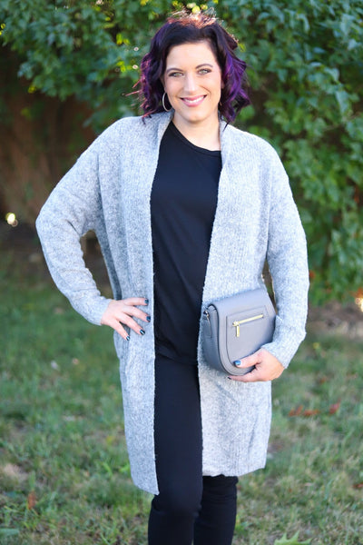 Marbled Pocket Cardigan