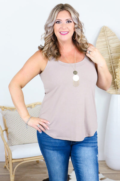 Sleeveless Round Neck Hem Top