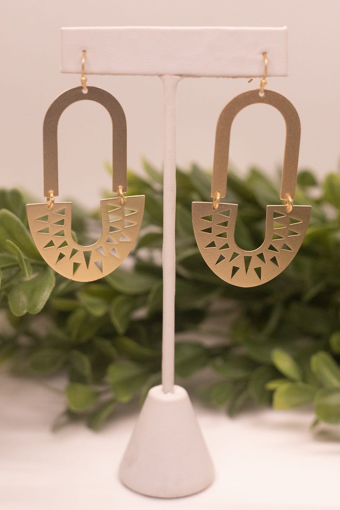 Gold Aztec Dangle Earring