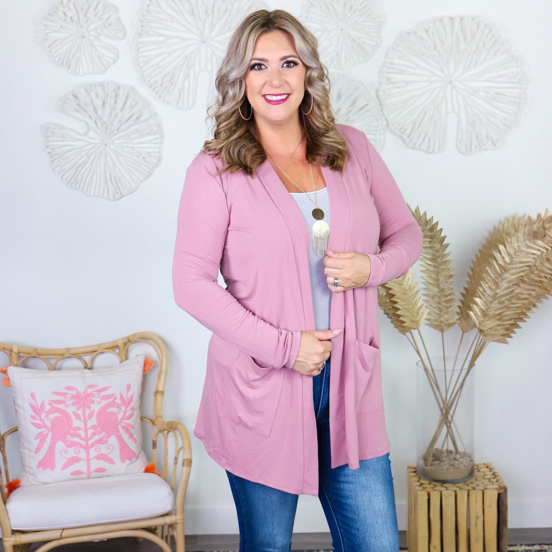 Slouchy Pocket Open Cardigan - Bright Collection