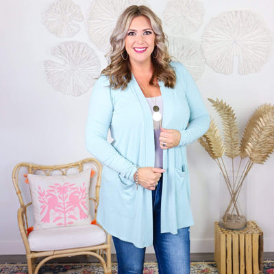 Slouchy Pocket Open Cardigan - Bright Collection