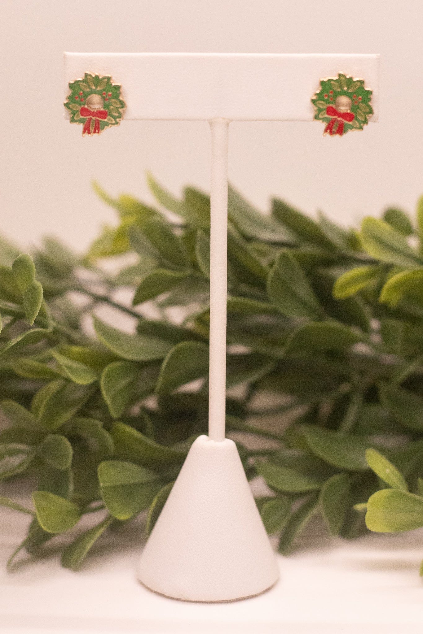 Christmas Wreath Stud Earring