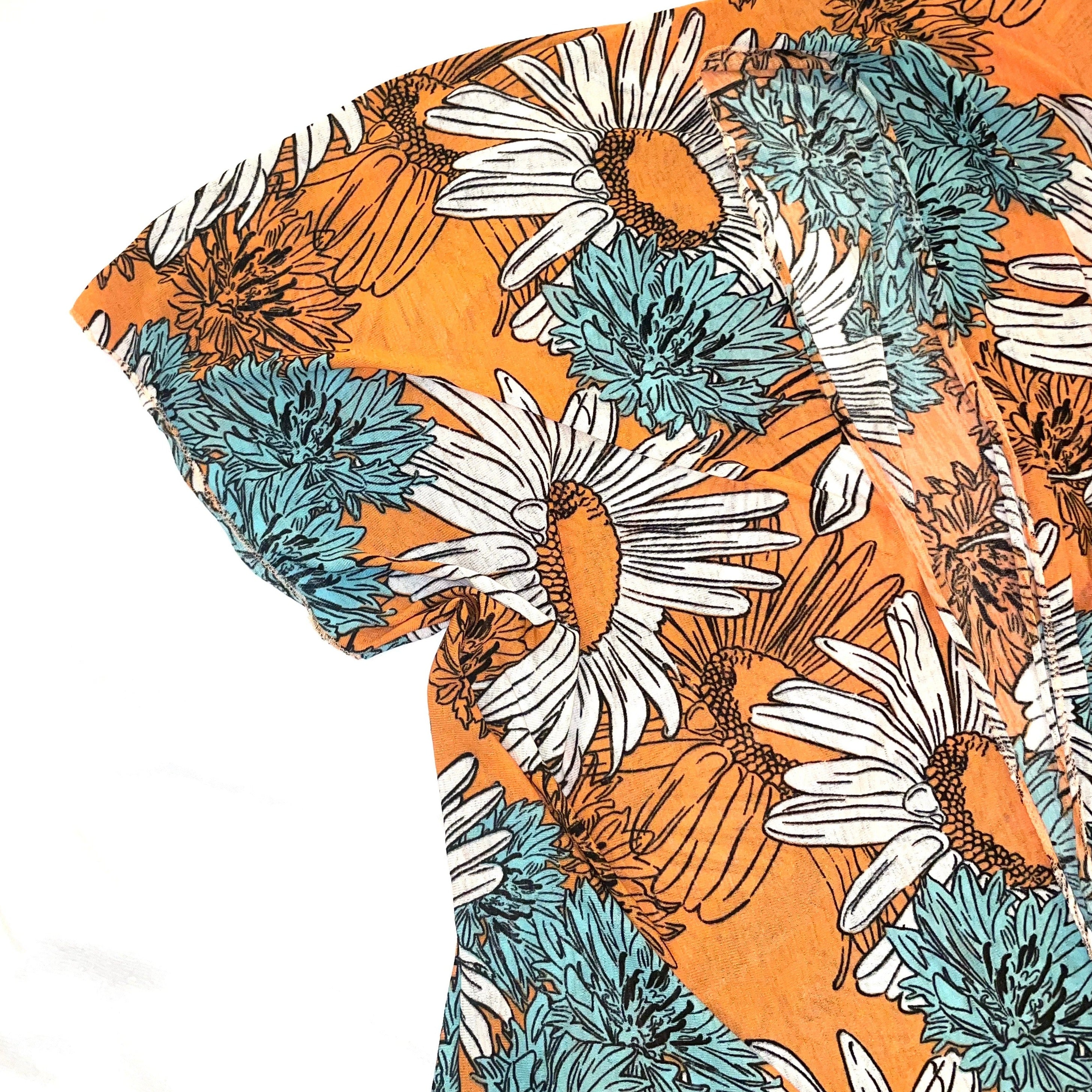 Orange Sunflower cover-up