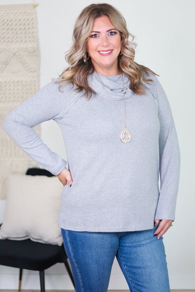 Janice Cowl Neck Knit Top