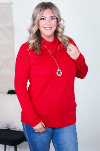 Janice Cowl Neck Knit Top