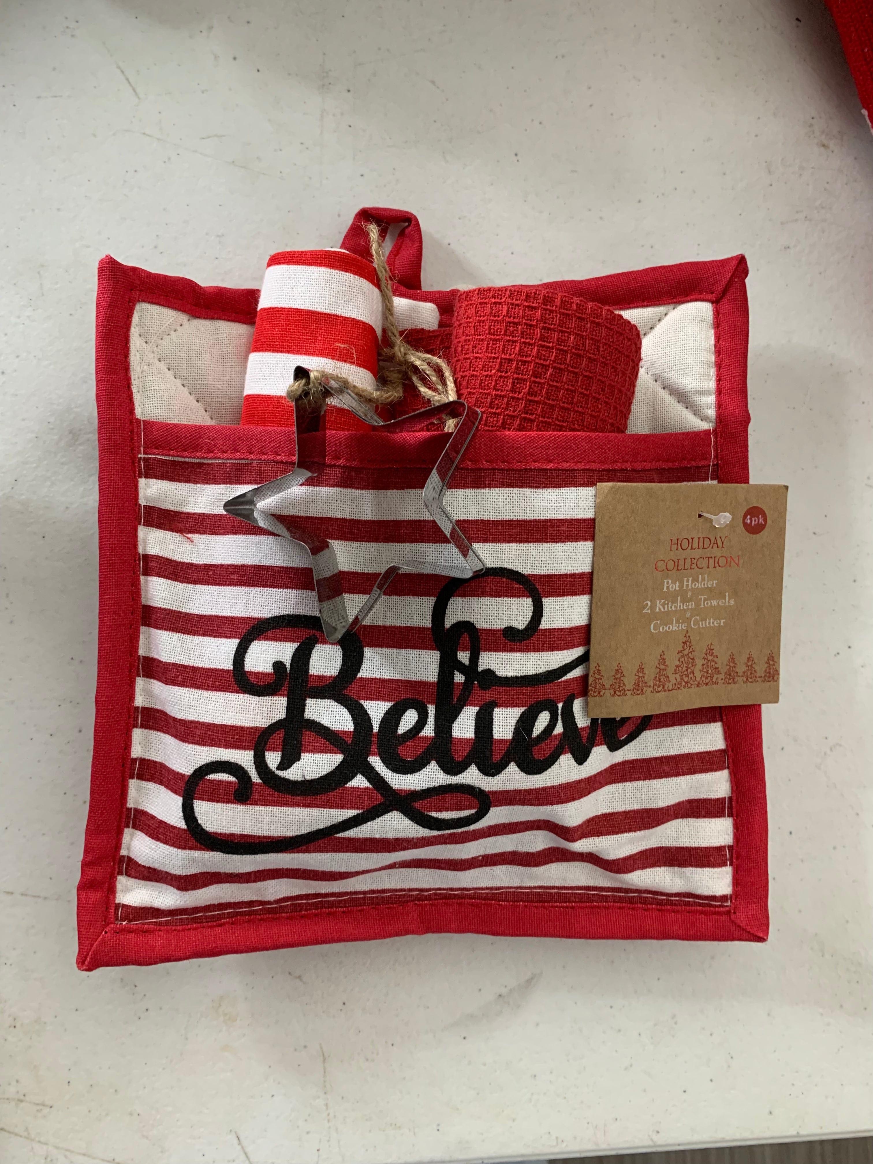 Holiday 4pc Towel Set - Believe