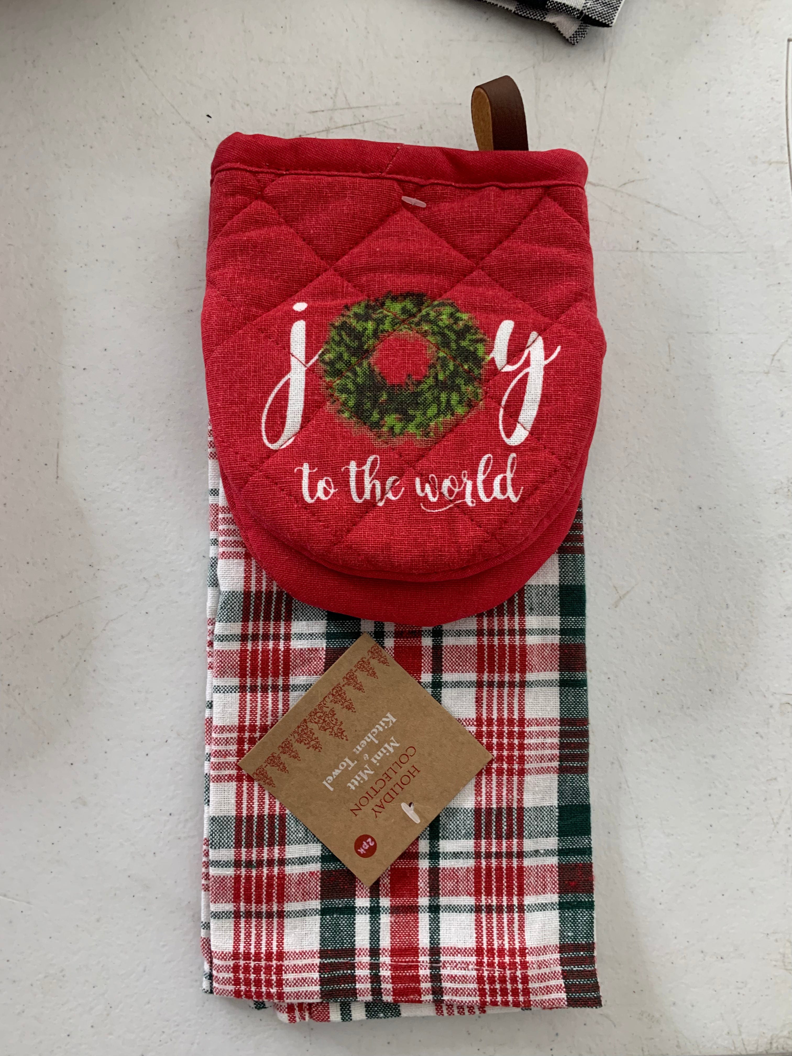 Holiday 2pc Towel & Mitt Set - Wreath