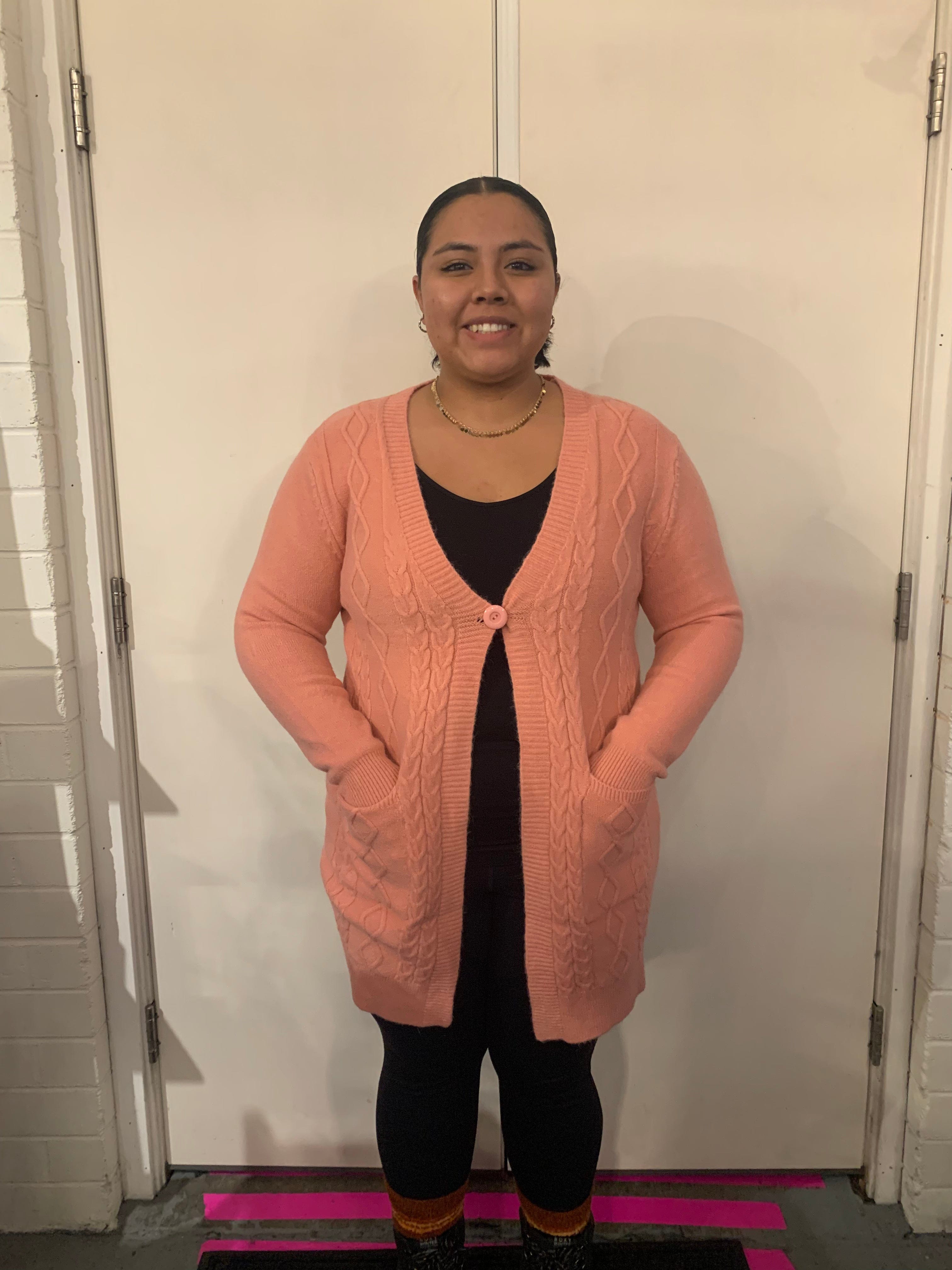Coral One Size Cable Cardigan