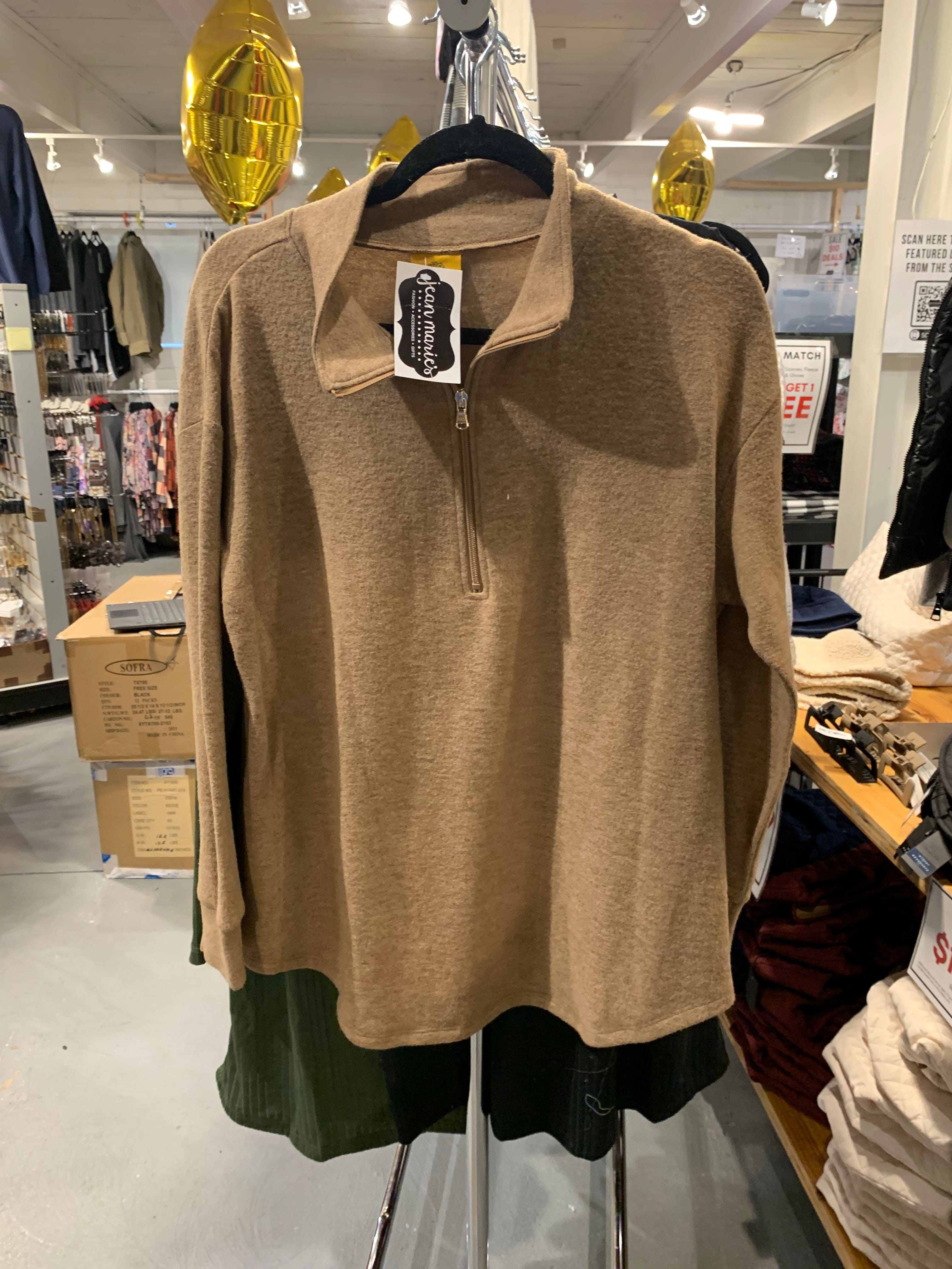 Brown Marled Longsleeve Top