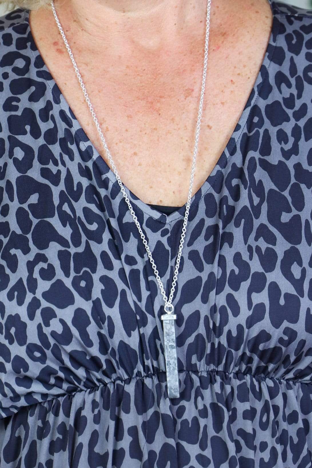 Long Cubic Square Necklace