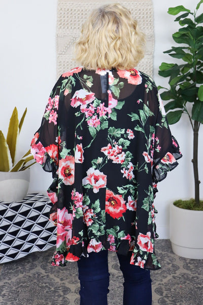 Floral Printed Kimono
