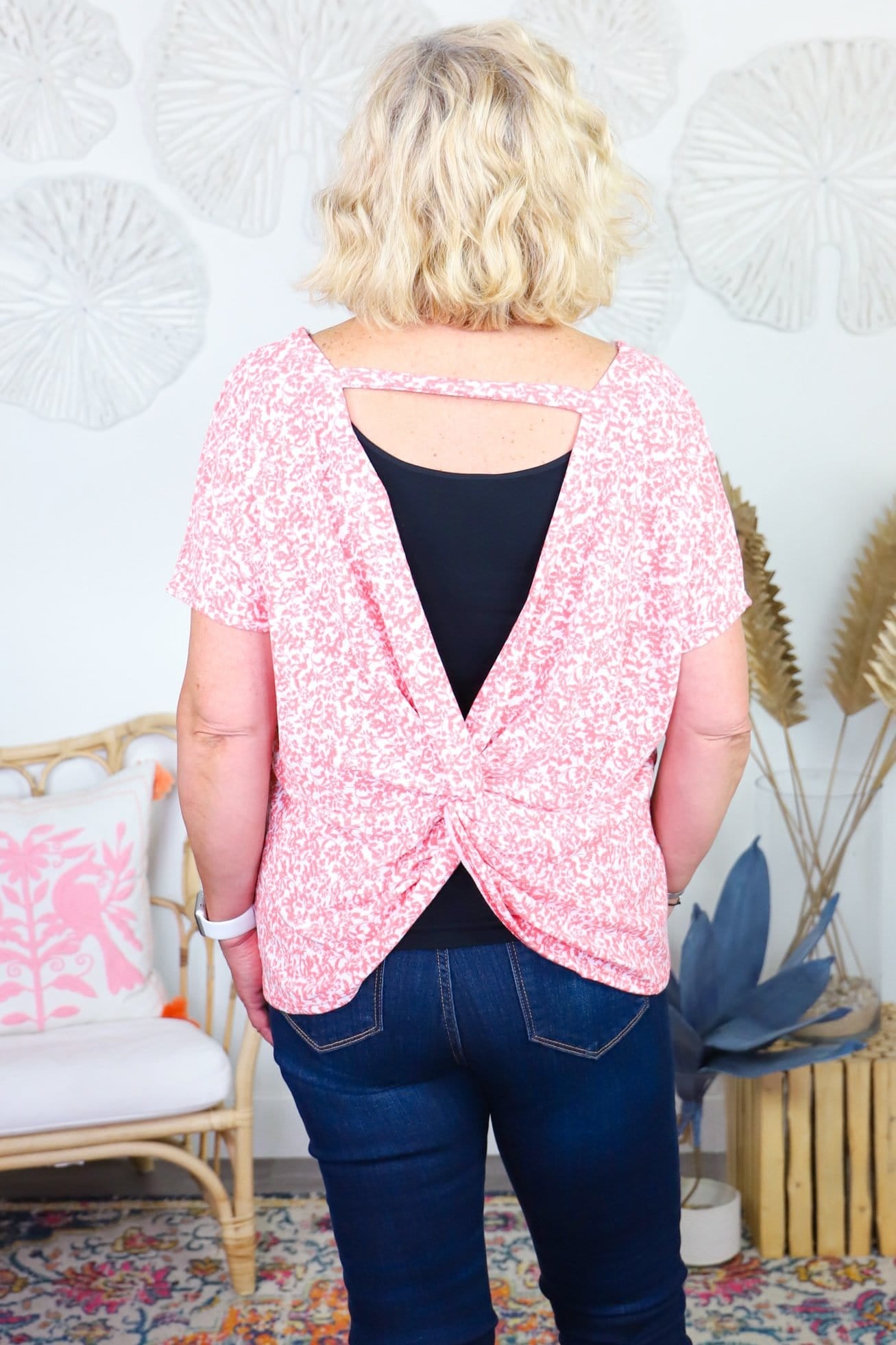 Dolman Sleeve Floral Top