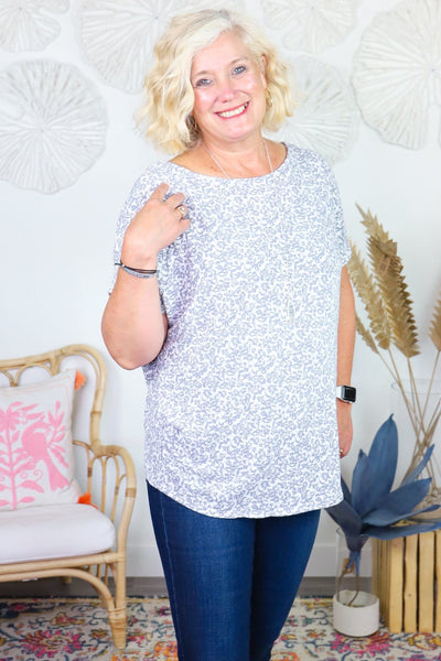 Dolman Sleeve Floral Top