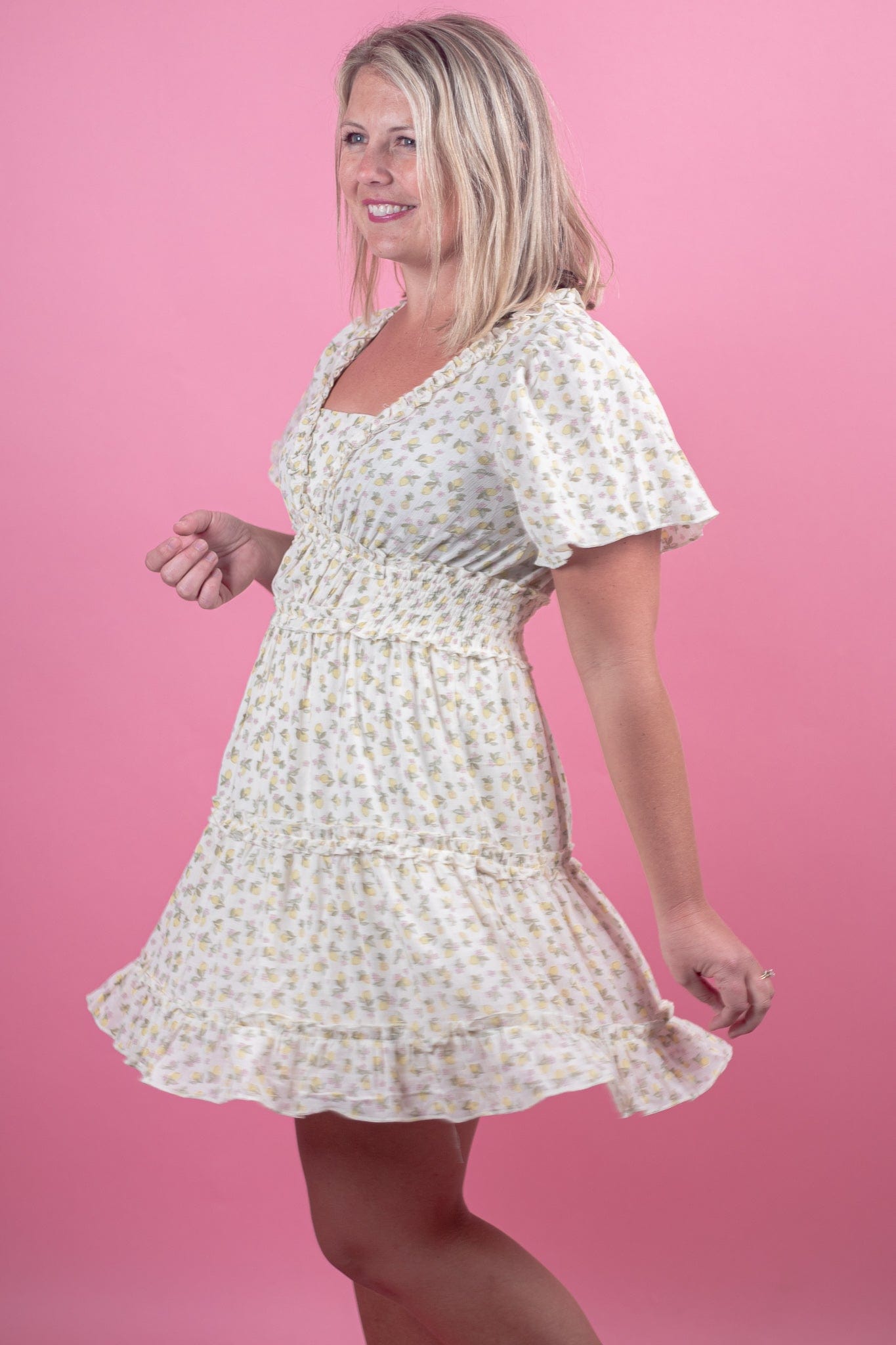 Lemon Print Dress