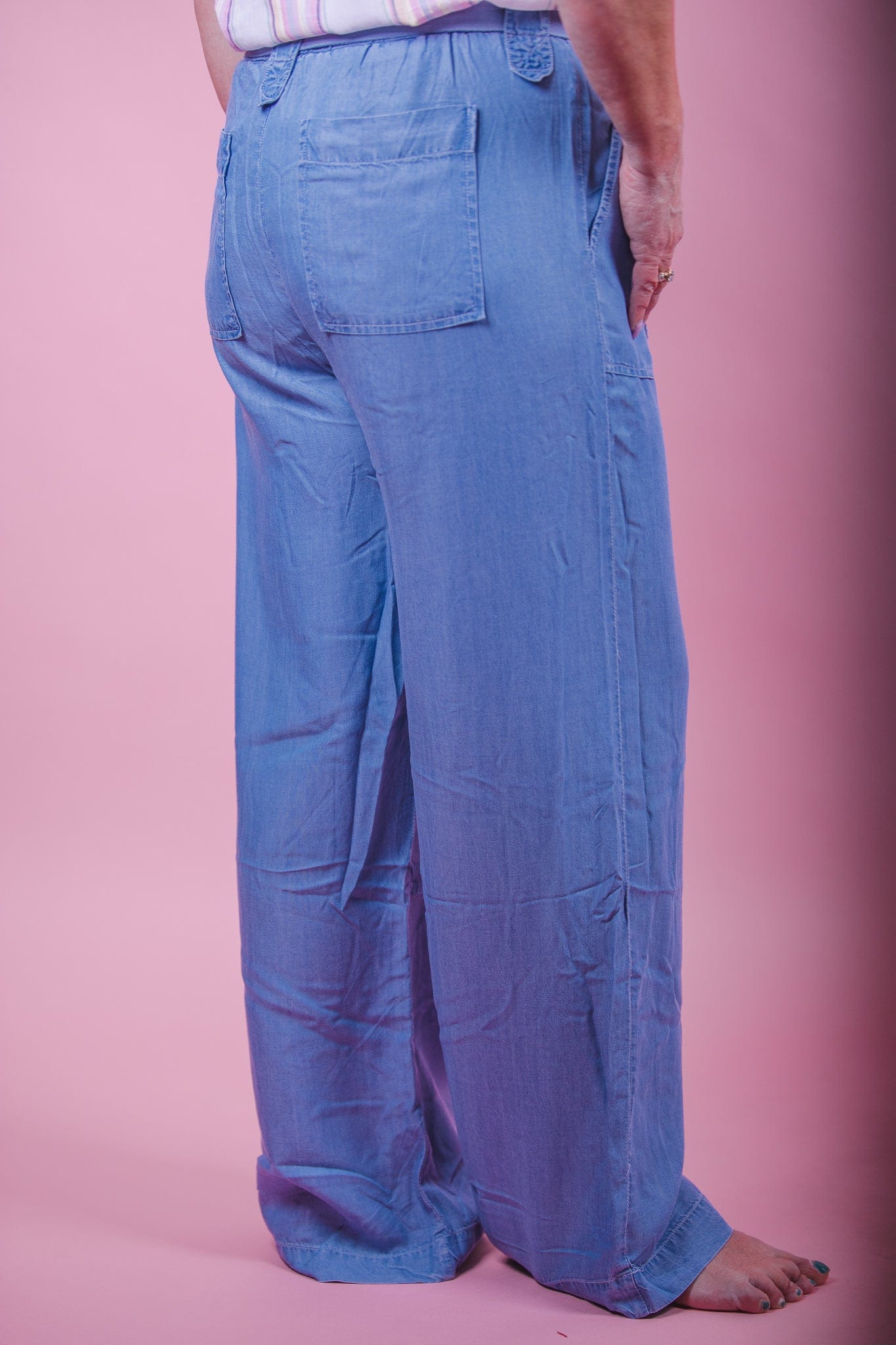 Chambray Wide Leg Pant