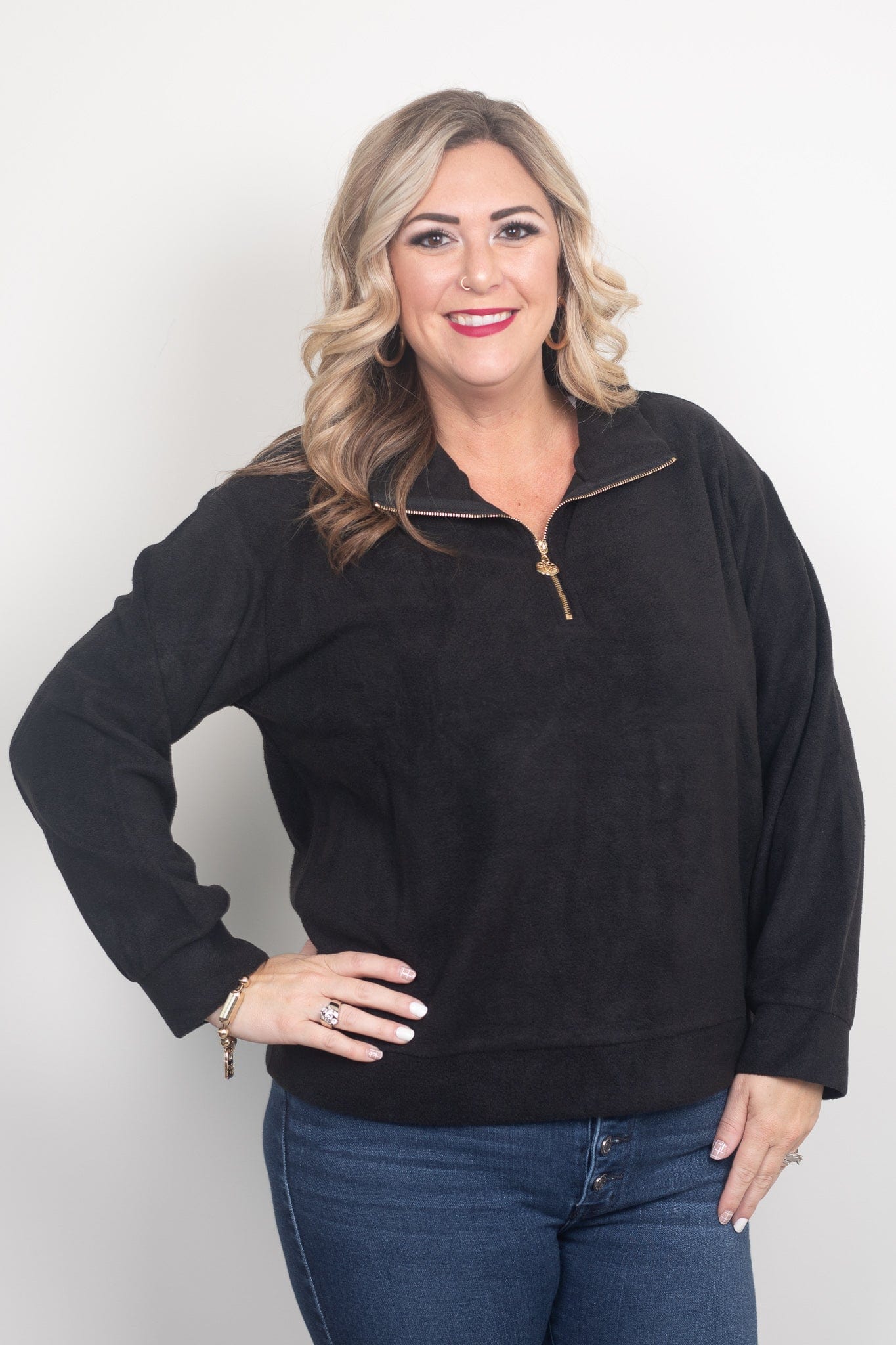 black half zip