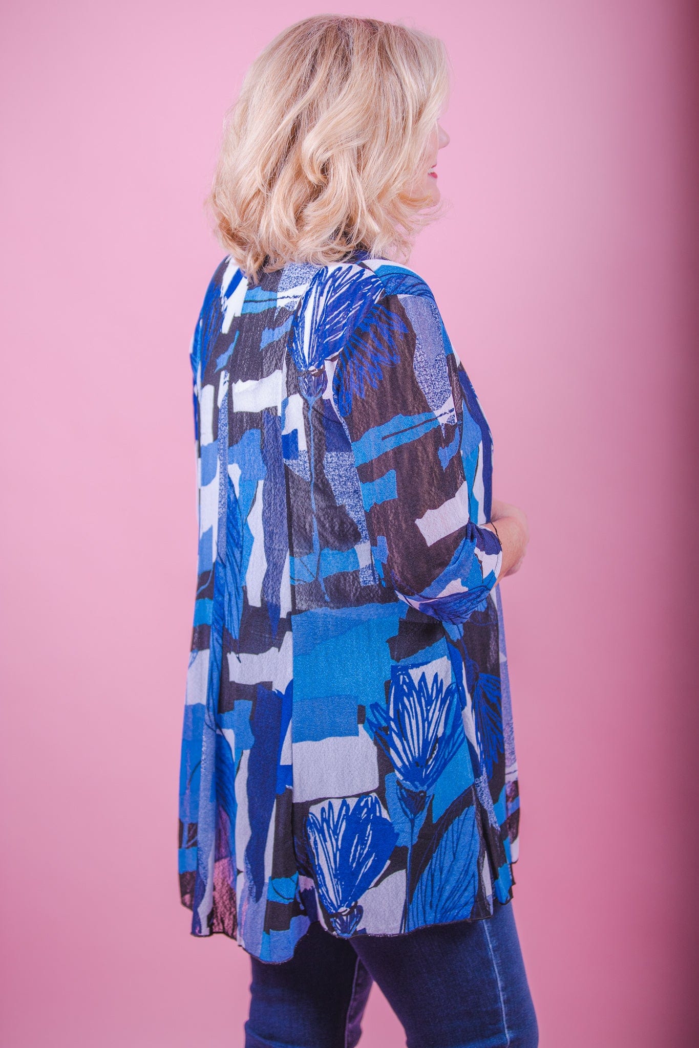 Blue Daydream Mesh Cardigan