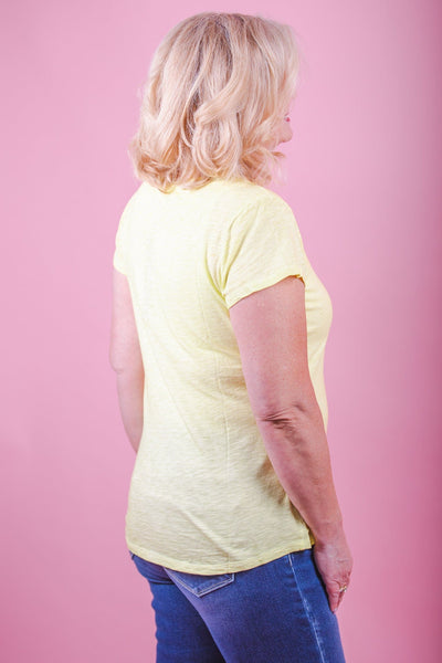 Citrus Embroidered Eyelet Top