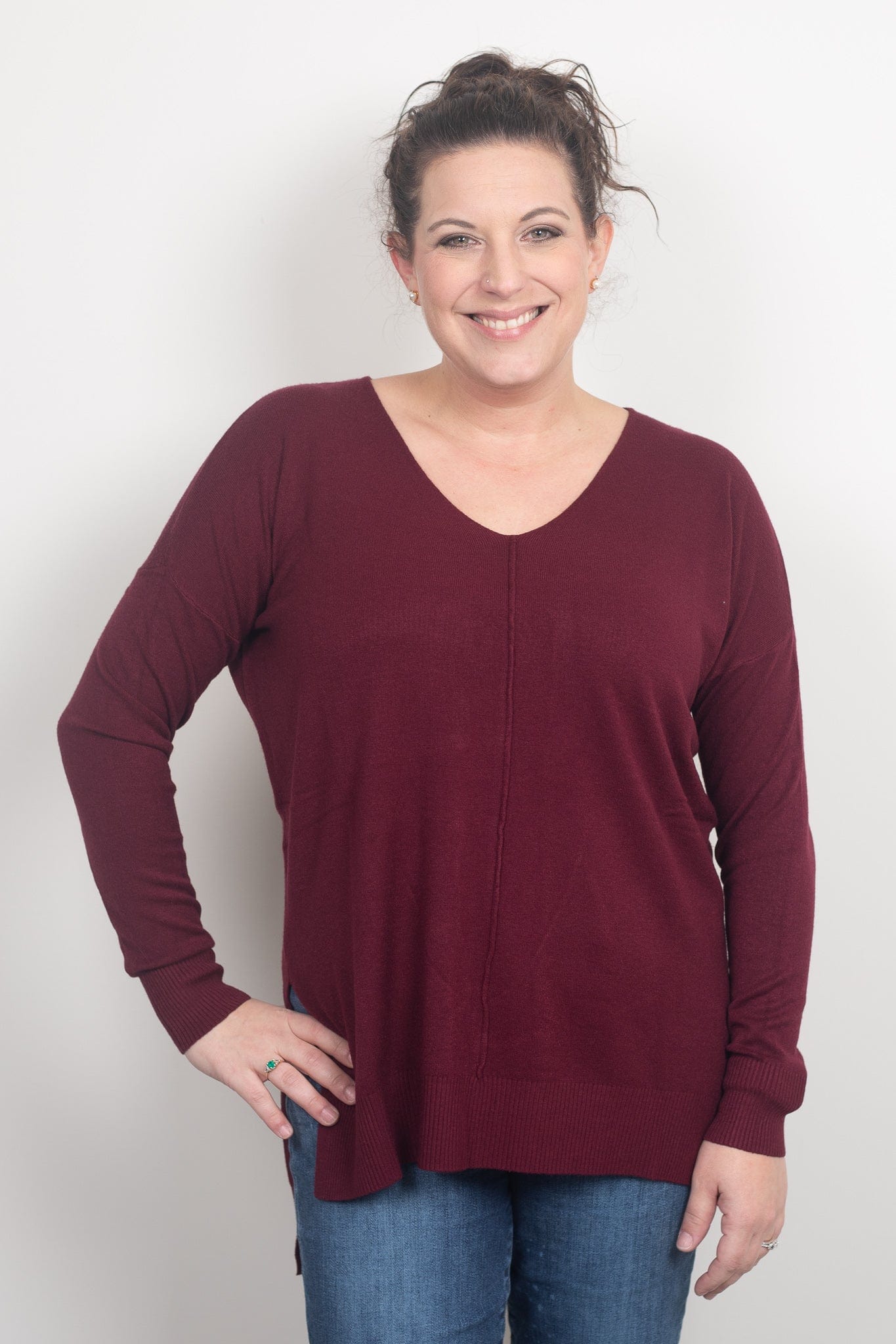 Burgundy Favorite Butter Soft Sweater