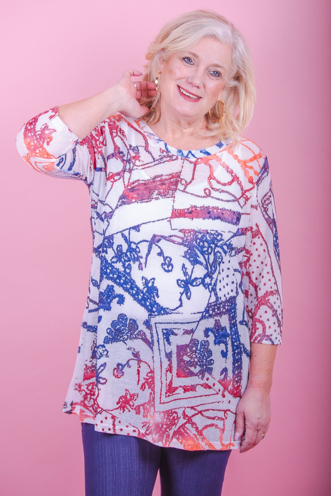 Ocean Sunset Sheer Tunic