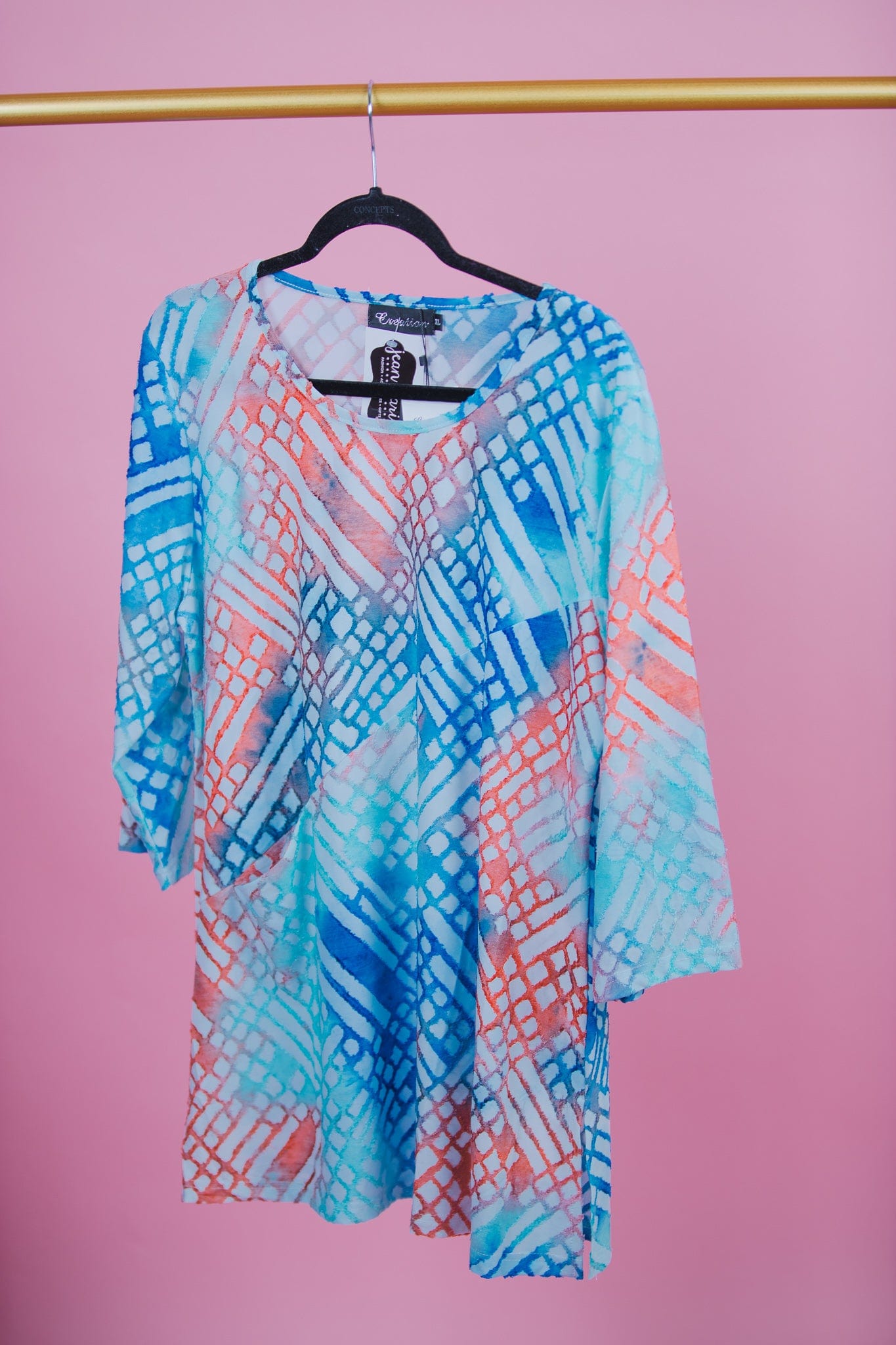 Sunrise Grid Tunic