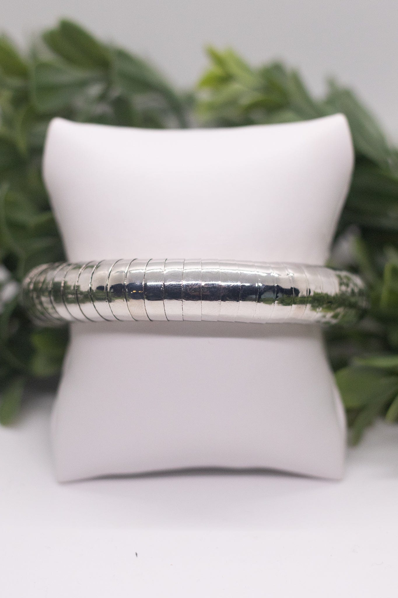 High Shine Silver Bracelet Thick