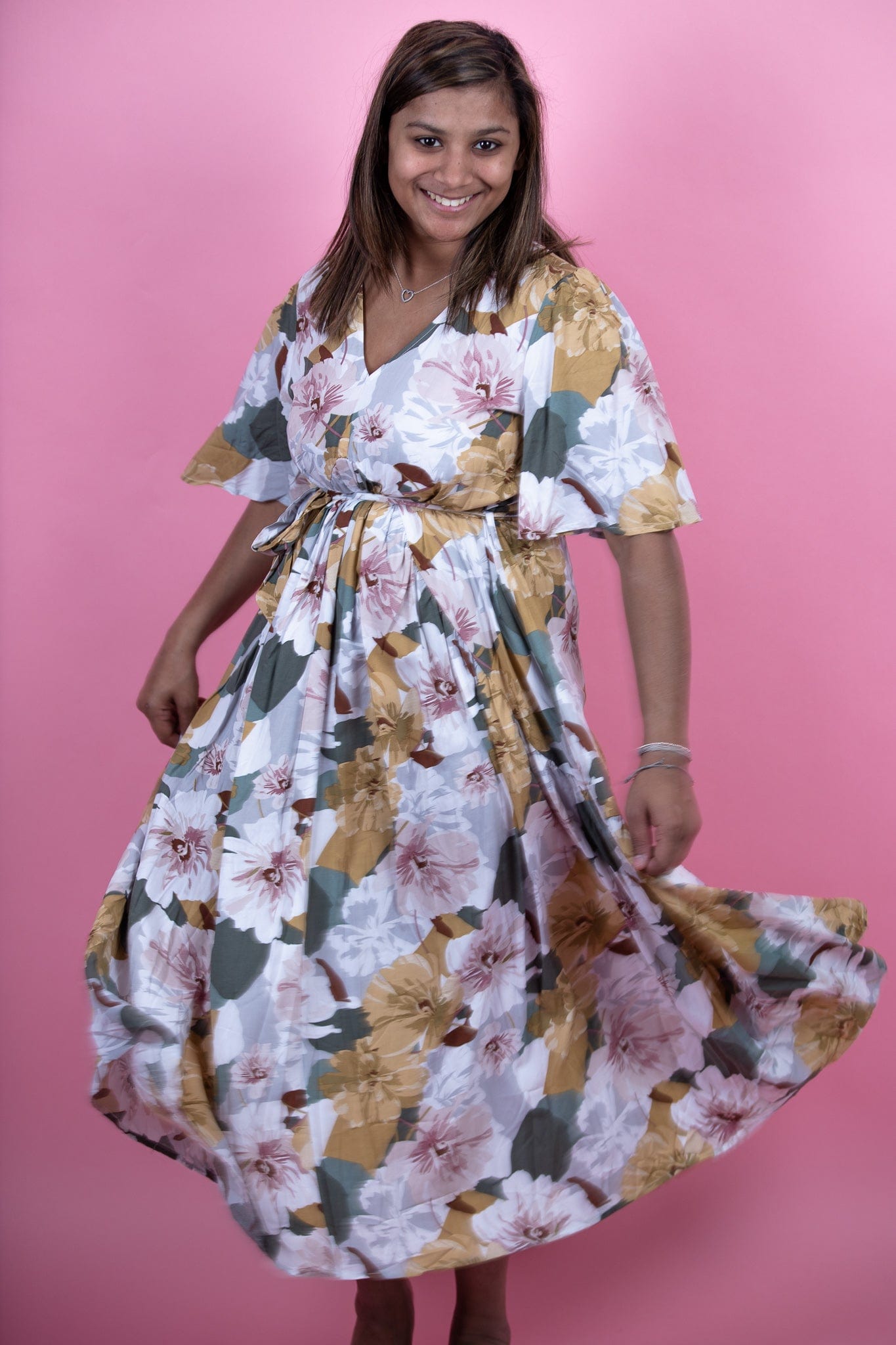 Lemon Floral Dress