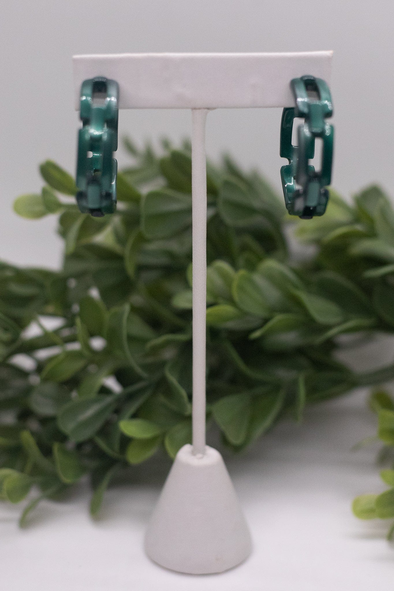 Green Acetate Link Hoop