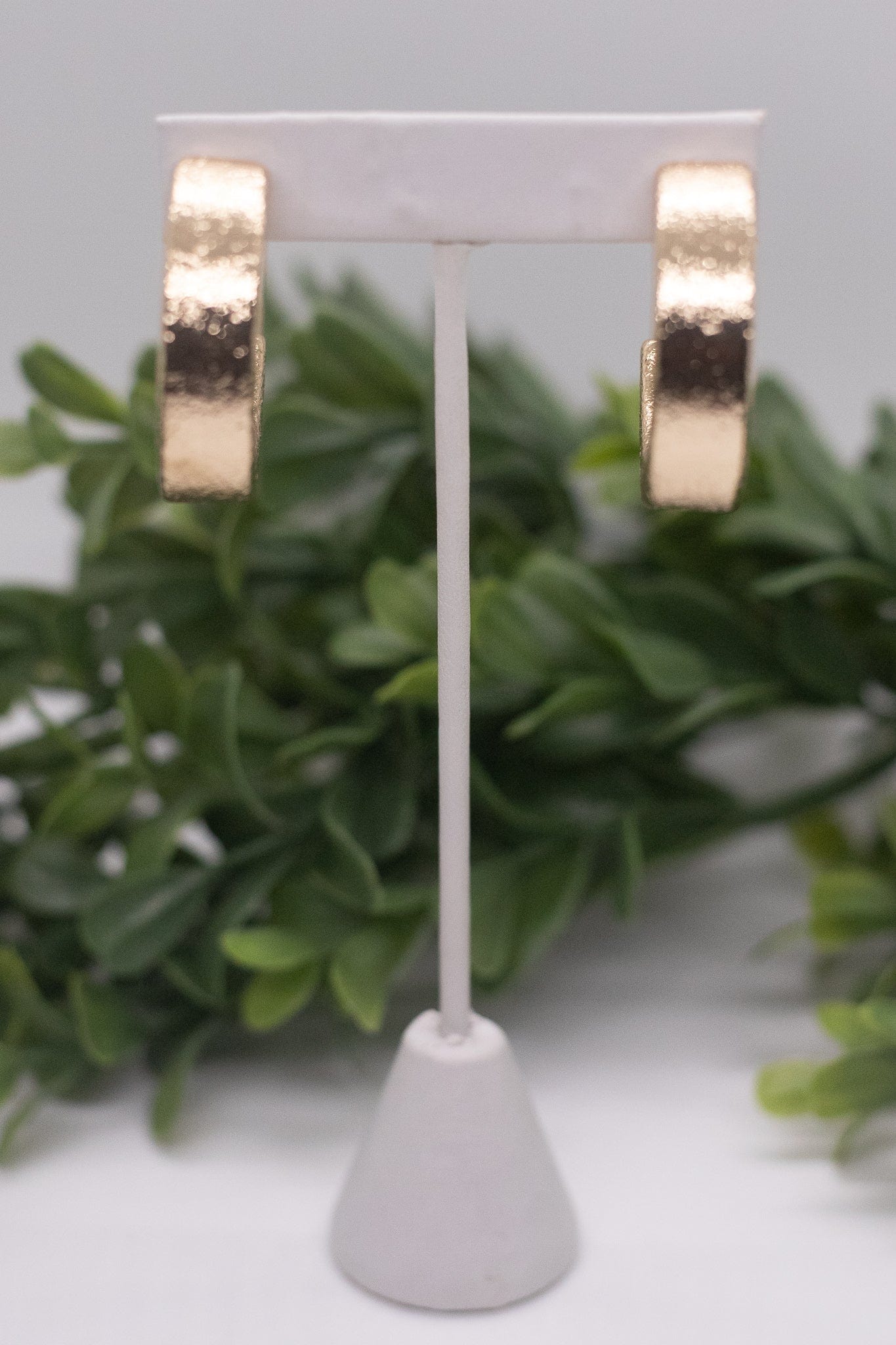 Gold Textured Mod Earrings