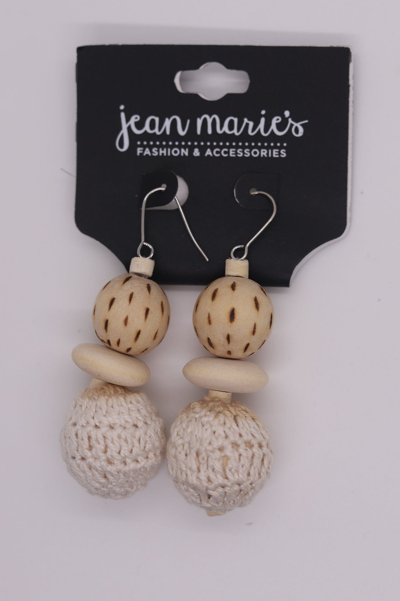 Wood & String Earrings