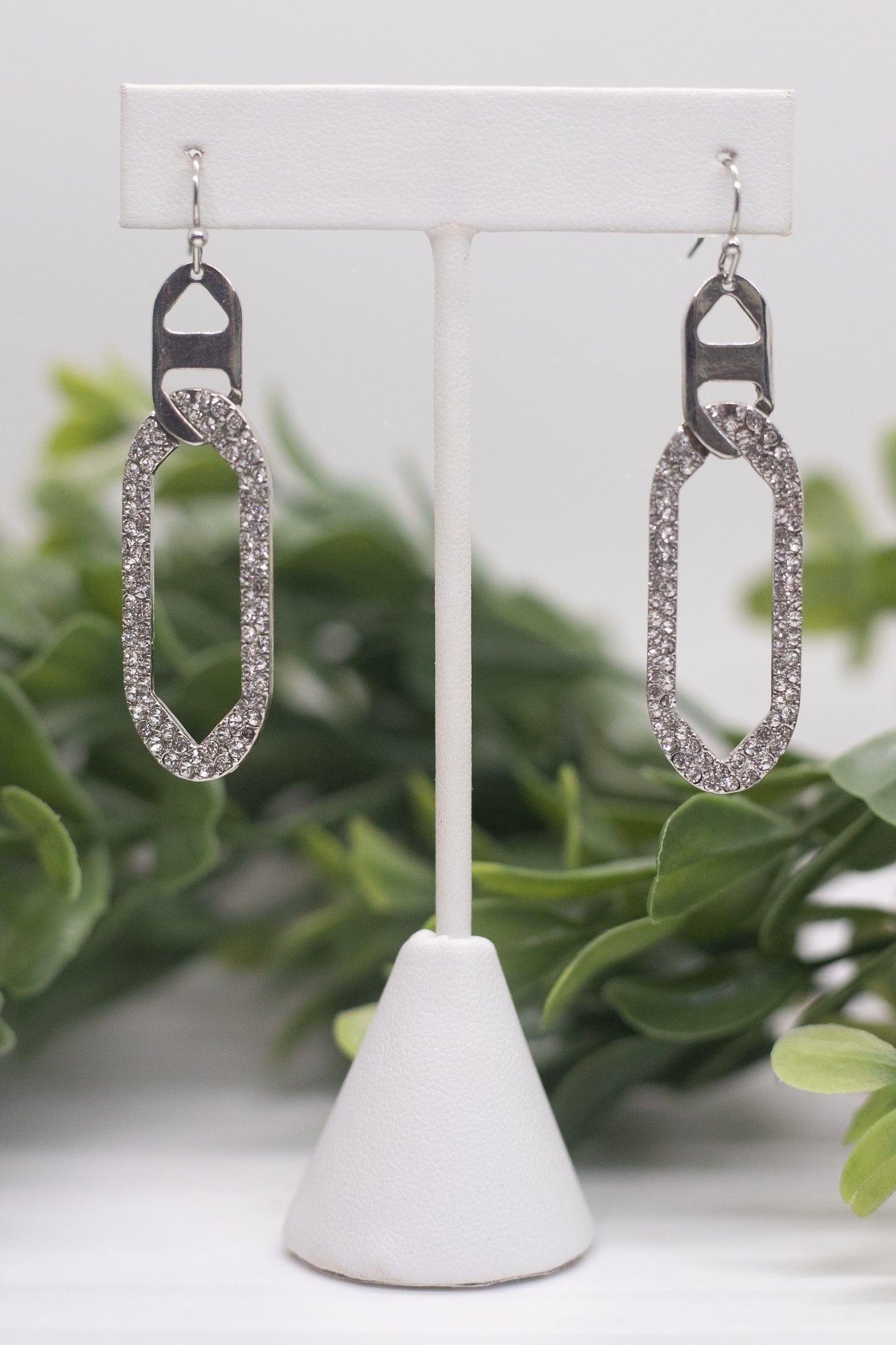 silver bling earring