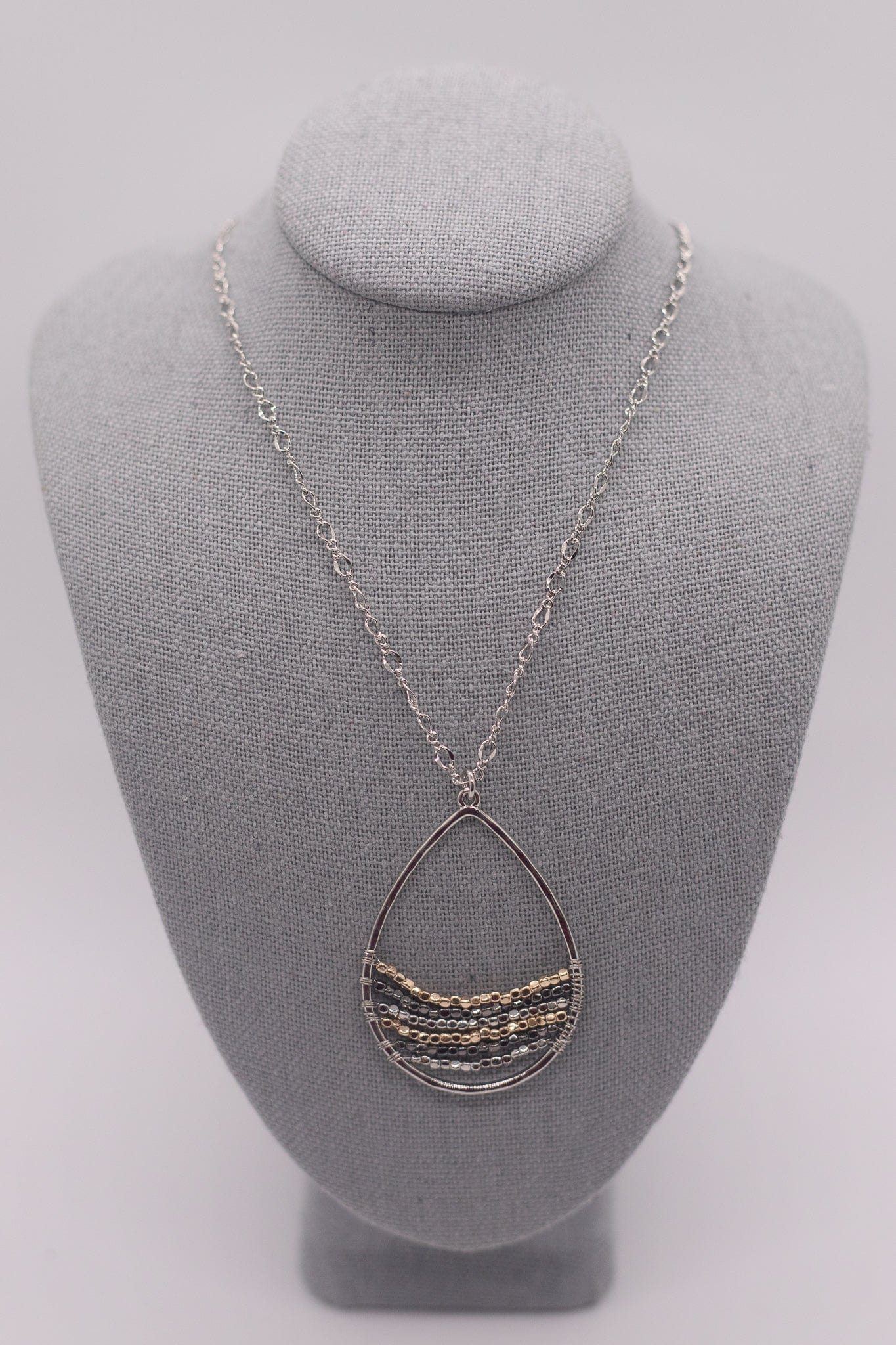wire beaded pendant