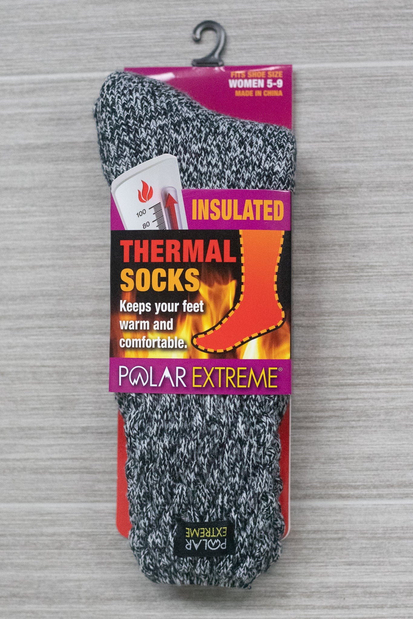 grey white textured sock 