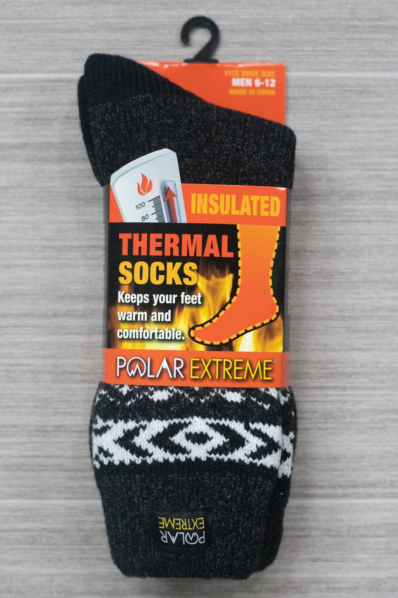 Polar Extreme Men's Brushed Fairisle Sock