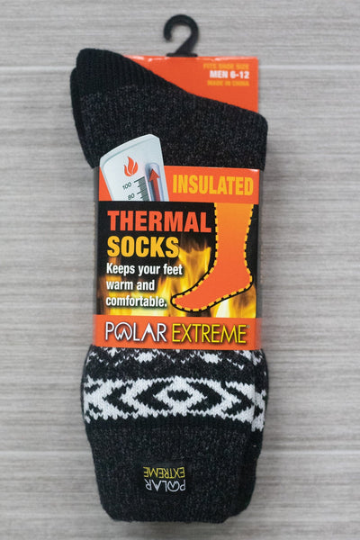 Polar Extreme Men's Brushed Fairisle Sock