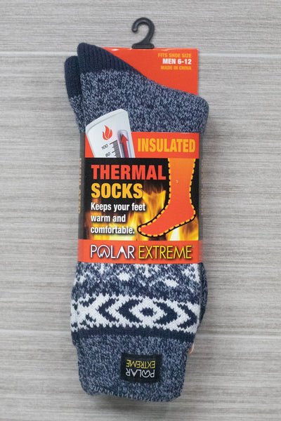 Polar Extreme Men's Brushed Fairisle Sock