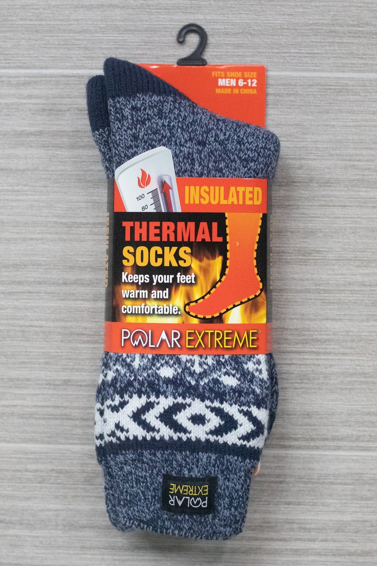 Polar Extreme Men's Brushed Fairisle Sock