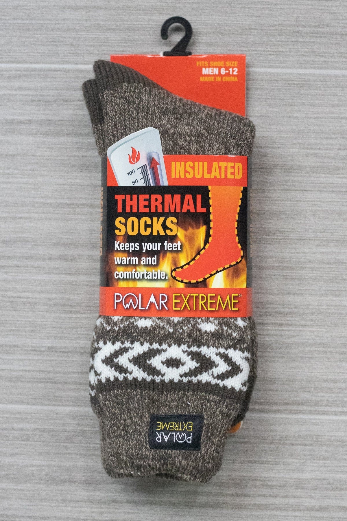 Polar Extreme Men's Brushed Fairisle Sock