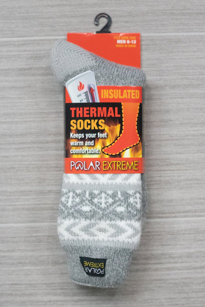 Polar Extreme Men's Brushed Fairisle Sock